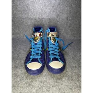 SUPER RARE Onitsuka Tiger x Tokidoki Blue Lime Green Comic High Top Sneakers